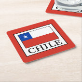 Chile Rechteckiger Pappuntersetzer (angewinkelt)