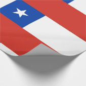 Chile Red White Blue Geschenkpapier (Ecke)