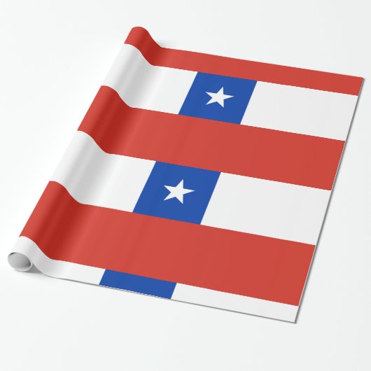 Chile Red White Blue Geschenkpapier (Ungerollt)