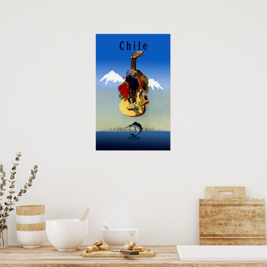 Chile-Reiseplakat Poster (Küche)