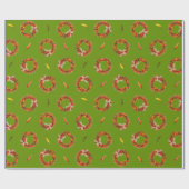 Chile Ristra Wreaths and Peppers All-Over Pattern Geschenkpapier (Flach)