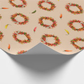 Chile Ristra Wreaths and Peppers All-Over Pattern  Geschenkpapier (Ecke)