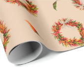 Chile Ristra Wreaths and Peppers All-Over Pattern  Geschenkpapier (Rolleneckpunkt)