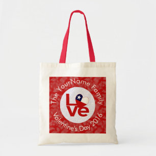 Chile Rot LOVE Flag Personalisiert Tragetasche