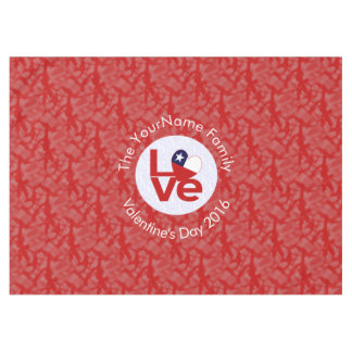 Chile Rot LOVE Flagge Personalisiert Tischdecke