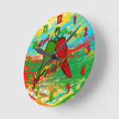 Chile - rot oder grün? runde wanduhr (Winkel)