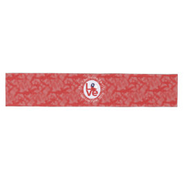 Chile Rote LIEBE Flag Personalisiert Mittelgroßer Tischläufer