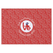 Chile Rote LIEBE Flag Personalisiert Tischdecke (Vorderseite (Horizontal))