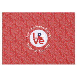 Chile Rote LIEBE Flag Personalisiert Tischdecke