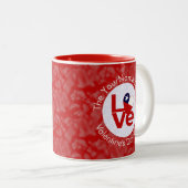 Chile Rote LIEBE Flag Personalisiert Zweifarbige Tasse (VorderseiteRechts)