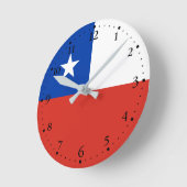 Chile Runde Wanduhr (Winkel)