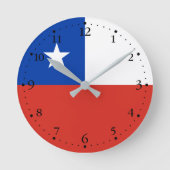 Chile Runde Wanduhr (Vorderseite)
