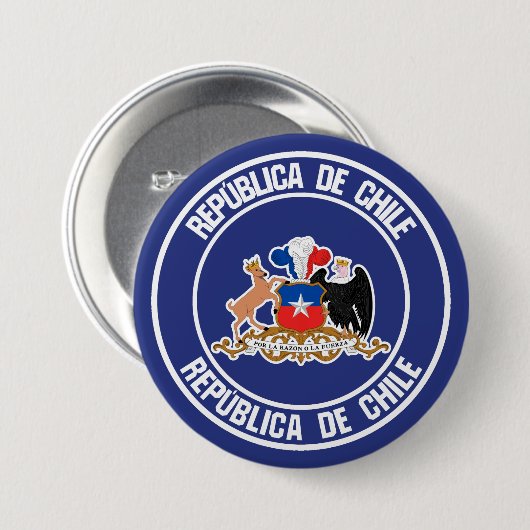 Chile-RundEmblem Button (Vorne & Hinten)