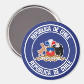 Chile-RundEmblem Magnet (Vorderseite/Rückseite)