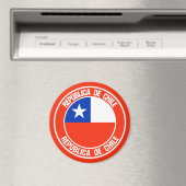 Chile-RundEmblem Magnet (In Situ (Geschirrspüler))