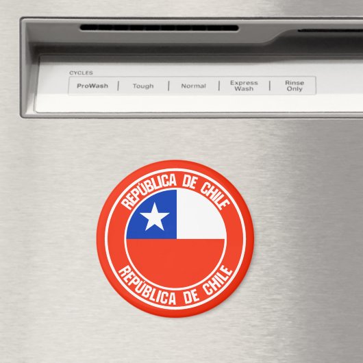 Chile-RundEmblem Magnet (In Situ (Geschirrspüler))