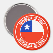 Chile-RundEmblem Magnet (Vorderseite/Rückseite)