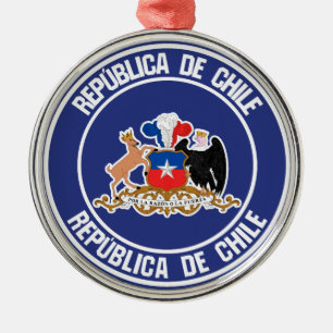 Chile-RundEmblem Ornament Aus Metall