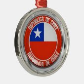 Chile-RundEmblem Ornament Aus Metall (Rechts)