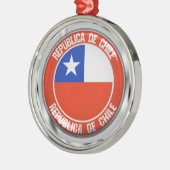 Chile-RundEmblem Ornament Aus Metall (Links)
