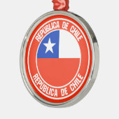 Chile-RundEmblem Ornament Aus Metall (Links)