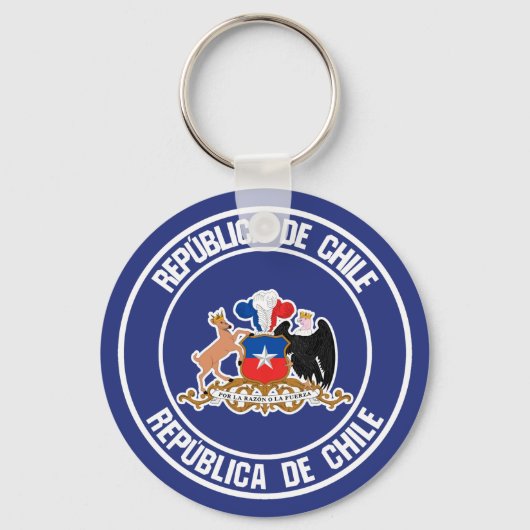 Chile-RundEmblem Schlüsselanhänger (Vorderseite)