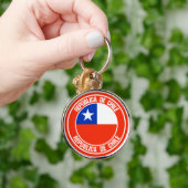 Chile-RundEmblem Schlüsselanhänger (Hand)