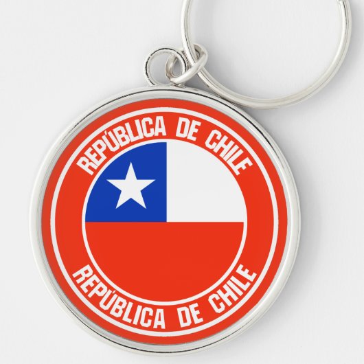 Chile-RundEmblem Schlüsselanhänger (Vorne)