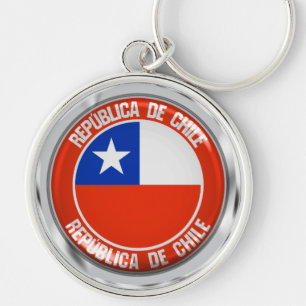 Chile-RundEmblem Schlüsselanhänger