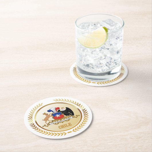 Chile Runder Pappuntersetzer (Vor Ort)
