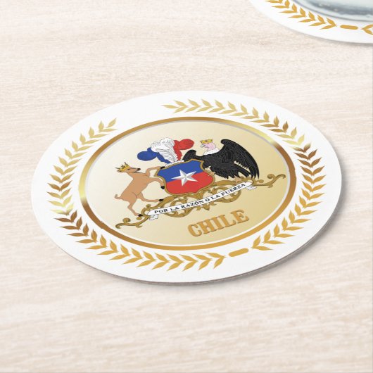 Chile Runder Pappuntersetzer (Angewinkelt)