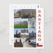 Chile - Santiago - Mosaik - Postkarte (Vorne/Hinten)