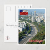 Chile - Santiago - Rio Mapocho - Postkarte (Vorne/Hinten)