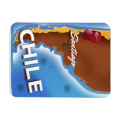 Chile Santiago Vintage Reiseplakat Magnet (Horizontal)