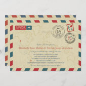 CHILE / SEATTLE WA USA Airmail | Hochzeit Einladung (Vorne/Hinten)