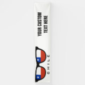 Chile Shades benutzerdefinierte Text- und Farbbann Banner (Vertikal)