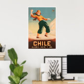 Chile Ski Poster Chilenische Reise Kunst Glück Sch (Heimbüro)