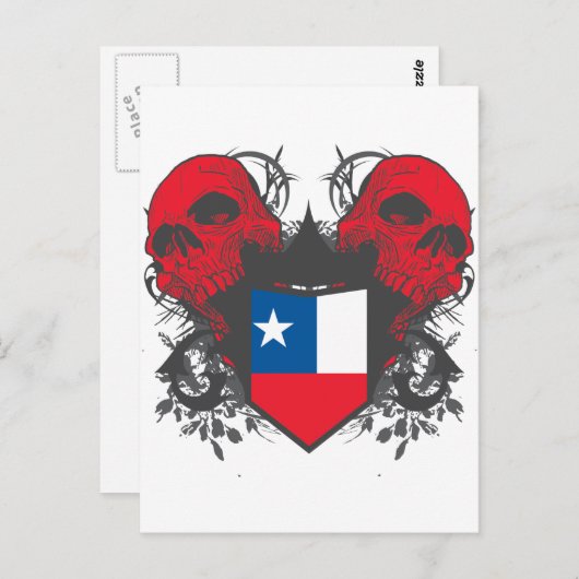 Chile Skulls Postkarte (Vorne/Hinten)