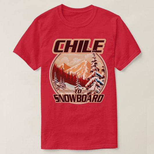 Chile Snowboarden T-Shirt (Design vorne)