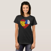 Chile Spanien Flaggenfreundschaft Brüderschaft Pol T-Shirt (Vorne ganz)
