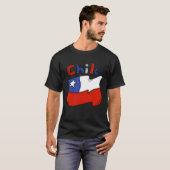 CHILE Special Individualisierbarer Schwarzer Touri T-Shirt (Vorne ganz)