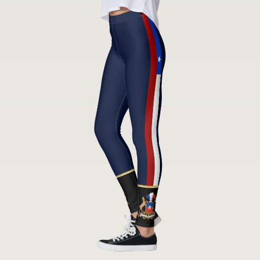 Chile stripes Flagge Leggings (Links)