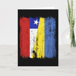 Chile Ukraine Halbflagge Chilenisch Ukrainisches E Karte