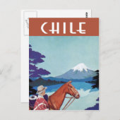 Chile Vintage Reiseplakat Postkarte (Vorne/Hinten)