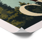 Chile Vintage Travel | Andes Mountain Poster (Ecke)