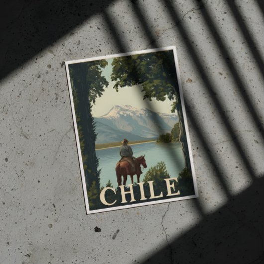 Chile Vintage Travel | Andes Mountain Postkarte
