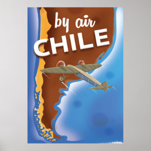 Chile Vintage Travel Poster