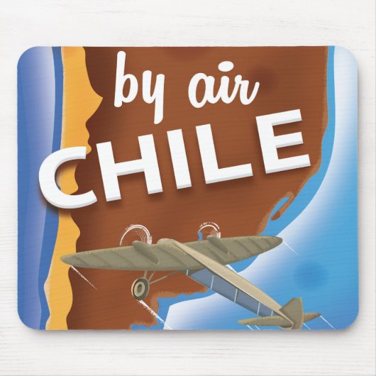 Chile Vintage Travel Poster Mousepad (Vorne)