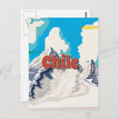 Chile Vintage Travel Poster Postkarte (Vorne/Hinten)