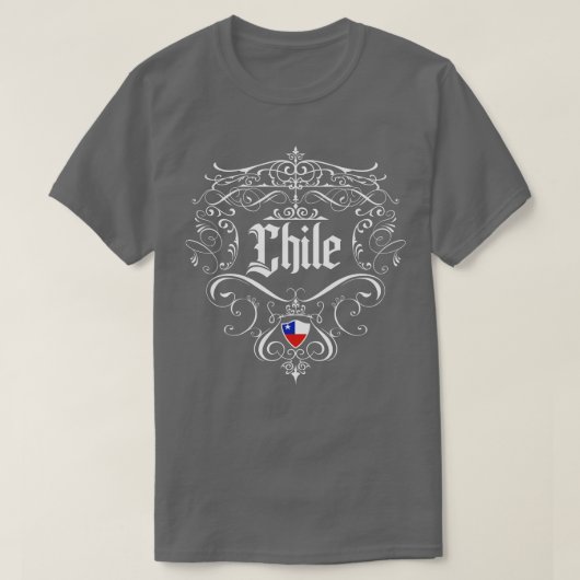 Chile Vintager Entwurf T-Shirt (Design vorne)